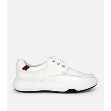 Hotiç 02AYH317400A900 ERKEK Deri Beyaz Dikiş Detaylı Günlük Ayakkabı