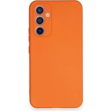 SiHako Galaxy A34 5g Kılıf Nano Içi Kadife Silikon - Turuncu