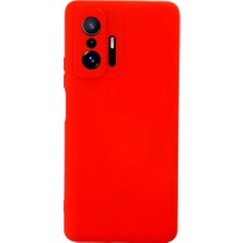 Newface Xiaomi Mi 11T Pro Kılıf Nano Içi Kadife Silikon - Kırmızı