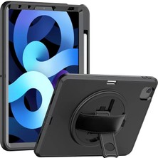 Newface iPad 2022 10.9 (10.nesil) Kılıf Hand Strap Tablet Kılıfı - Siyah