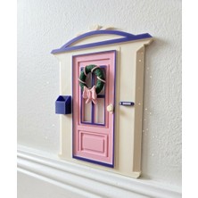 Plywoody Toys and More Çocuklar Için Mini Sihirli Kapı Pembe Bej Mor