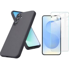 Coolacs Samsung Galaxy A37 ile Uyumlu Kılıf Esnek Premium Telefon Kılıfı ve Temperli Cam Ekran Koruyucu