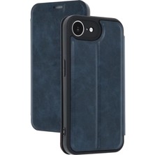 Newface iPhone 16E Kılıf Flip Cover - Lacivert