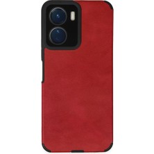 Newface Vivo Y16 Kılıf Loop Deri Silikon - Kırmızı