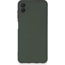 Newface Samsung Galaxy A04 Kılıf Nano Içi Kadife Silikon - Koyu Yeşil