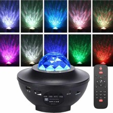 Dönen Işıklı Disko Topu Projektör Müzik Çalarlı Disco Speaker
