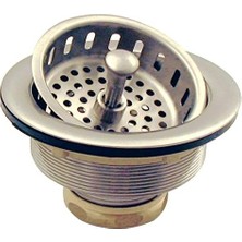 D214-07 3-1/2 "post Style Büyük Lavabo Mutfak Sepeti Süzgeç, 1'li Paket, Nikel