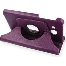 Newface Samsung Galaxy T280 Tab A 7 Kılıf 360 Tablet Deri Kılıf - Mürdüm