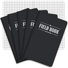 Elan Publishing Alan Defteri/cep Günlüğü - 8,9 x 14 cm - Siyah - Grafik Not Defteri - 5'li Paket