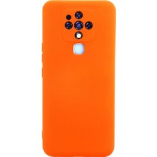 Newface Tecno Camon 16 Kılıf Nano Içi Kadife Silikon - Turuncu