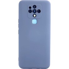 Newface Tecno Camon 16 Kılıf Nano Içi Kadife Silikon - Gri