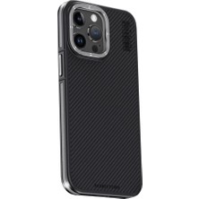 Joko iPhone 15 Pro Kılıf Aramid 600D Kevlar Karbon Fiber Magsafe Kapak - Gri