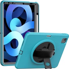 Newface iPad 2022 10.9 (10.nesil) Kılıf Hand Strap Tablet Kılıfı - Turkuaz