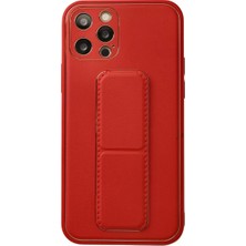 Ugrx Newface iPhone 12 Pro Kılıf Coco Deri Standlı Kapak - Kırmızı