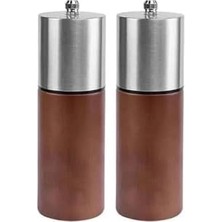 Akasya Komple Ahşap Gövdeli Tuz Karabiber Değirmeni Baharat Öğütücüsü 16 cm - 2 Adet - 374