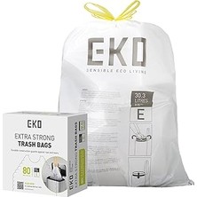 Starseven Eko Easy Dispense Roll 80 Adet Ekstra Güçlü Ipli Uzun Mutfak Torbası, 8 Galon Torbası (25-3