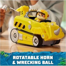 Paw Patrol Jungle Pups Rubble Figürlü Gergedan Aracı (Temel Araç), 3 Yaşından Büyük Çocuklar Için Oyuncak