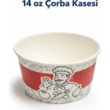 14 Oz Karton Çorba Kasesi Kapaklı 500 Adet