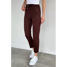 Gülseli Kadın Bel Lastikli Kumaş Pantolon P-00020914