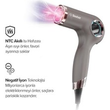 Bester HD8002 Profesyonel Saç Kurutma Makinesi, 1800 Watt Bldc Motor, Akıllı Isı Döngüsü, Negatif Iyon Teknolojisi, Manyetik Başlık, 110.000 Rpm