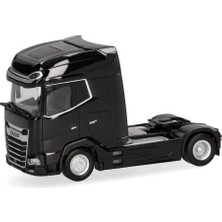 Herpa 315791-003 1/87 Ölçek, Daf Xg+ Çekici, Siyah, Sergilemeye Hazır Model Araç