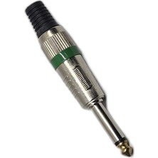 CHESTER 6.35MM Mono Jak Metal Kasa Altın Uçlu Profesyonel Gitar Amfi Hoparlör Ses Kablosu Tamir Konnektörü