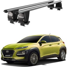 Today Auto Royal Hyundai Kona (2017 ve Sonrası) Uyumlu Gri Kilitli Ara Atkı Port Bagaj Tavan Barı