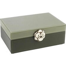 Mikasa Moor Kutu Yeşil Cam Çiçekli 22X17X9 cm 126169