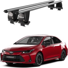 Today Auto Royal Toyota Corolla (2018 ve Sonrası) Uyumlu Gri Kilitli Ara Atkı Port Bagaj Tavan Barı