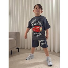 Cg Kids Şimşek Mcqueen Cars Arabalar Erkek Çocuk Tshirt&şort Alt Üst Takım