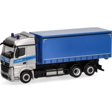 Herpa 98427 1/87 Ölçek, Mercedes-Benz Actros Streamspace Kapalı Kasalı Kamyon, Romanya Çevik Kuuvet Polisi, Sergilemeye Hazır M