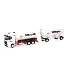 Herpa 319157 1/87 Ölçek, Mercedes-Benz Actros Streamspace, Dökme Silolu Kamyon ve 2 Akslı Römor, Imgrund, Sergilemeye Hazır Mod