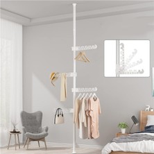 Pileli Store Teleskopik Giysi ve Çamaşır Askısı