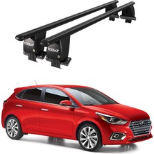 Today Auto Royal Hyundai Accent V (2017 ve Sonrası) Uyumlu Siyah Kilitli Ara Atkı Port Bagaj Tavan Barı