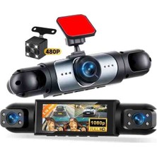 Pars 4 Lens 3.18" IPS Ekran G-Sensör Üç Kamera ve Geri Görüş Kameralı Araç Kamerası