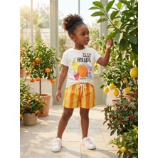 Alyakids Kız Çocuk Hello Kitty -Minnie Mouse Baskılı 2\'li Yazlık Pamuklu Şortlu Takım