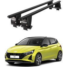 Today Auto Royal Hyundai I20 (2020 ve Sonrası) Uyumlu Siyah Kilitli Ara Atkı Port Bagaj Tavan Barı