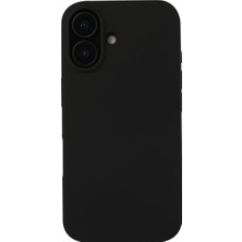 Caseart Apple iPhone 17 ile Uyumlu Kapak Kamera Bölümü Açık Içi Kadife Lansman Silikon Kılıf - Siyah