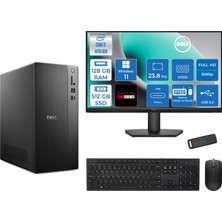 Dell Tower ECT1250 Intel® Core™ İ7-14700 128GB Ddr5 512GB SSD 4GB/RX550 WIN11HOME +23.8" Monitör Tower Masaüstü Bilgisayar 24RPLSR00727H37+ZETTAUSBBELLEK