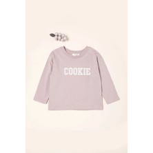 Vauva Sweat Uzun Kollu Ince Tişört Baskılı Uzun Kollu Kız Erkek Sweat
