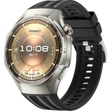 Nextron Huawei Gt 6 Pro / Gt 5 Pro 46MM Uyumlu Kumaş Dikişli Lansman Yumuşak Silikon Kordon