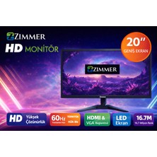 Zimmer 20 Inç Hd (51 Ekran ) Monitör – Güvenlik,karavan ve Ofis Uyumlu-Dahili Hoparlör (Ekstra Ses Cihazına Gerek YOK)-12V ile Çalışma (Karavan & Mobil Kullanım Için Ideal) ✔