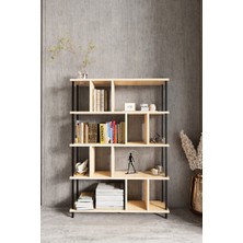 KODIGU 5 Raflı Kitaplık - Kitaplık - 130CM x 90CM x 30CM Kitaplık - Çevir Kur Kitaplık | Kitaplık