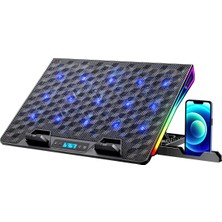 Gameagle Shadow Cool GT15 Rgb 15 Fanlı 10 Rgb Modlu 9-17.3'' Notebook Soğutucu Stand Laptop Soğutucu