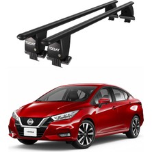 Today Auto Royal Nissan Note / Versa (2013 ve Sonrası) Uyumlu Siyah Kilitli Ara Atkı Port Bagaj Tavan Barı