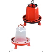 Üzümoğlu 5kgyemlik ve 5lt Suluk 2'li Set Tavuk Civciv Ördek Kaz Bıldırcın Güvercin Yemlik Suluk Set