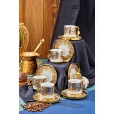 Cooker Royal Crest 90 ml 6 Kişilik Porselen Kahve Fincan Takımı CKR3869