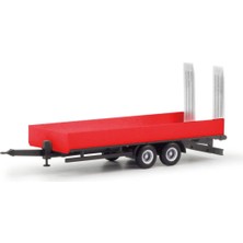 Herpa 076913 1/87 Ölçek, Alçak Kasalı, Rampalı, Araç Yükleme Römorku, Beyaz, Sergilemeye Hazır Model Araç