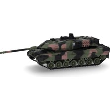 Herpa 746175 1/87 Ölçek, Leopard 2A7 Kamuflajlı Ana Muharebe Tankı, Sergilemeye Hazır Askeri Model Araç