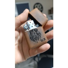 Cg Deri Hakiki Deri  Kişiye Özel Benzinli Çakmak Kılıfı ve Çakmak